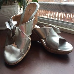 Silver wedges only worn one time